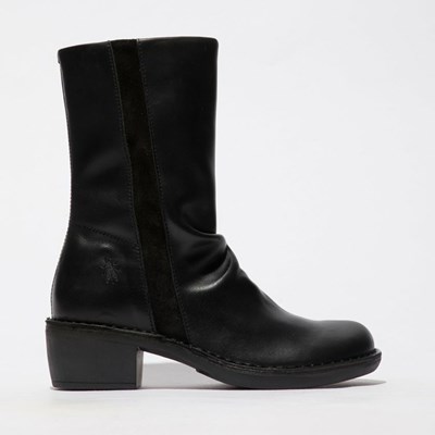 Black / Black Women's Fly London Mecy092fly Ankle Boots | UWLN-38790