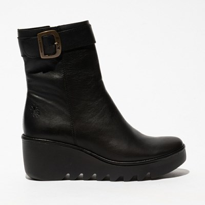 Black Women's Fly London Bepp396fly Wedge | TBVG-32561