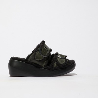 Black Women's Fly London Buga902fly Wedge | PFTN-41675