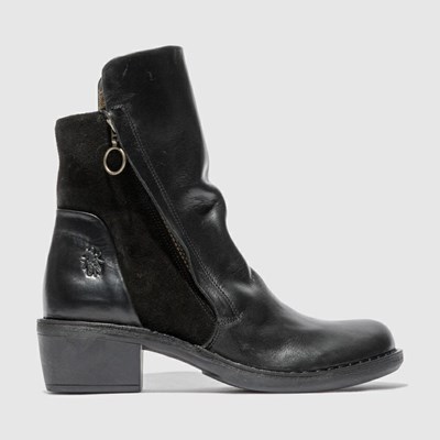 Black Women's Fly London Mely074fly Ankle Boots | FEIV-84625