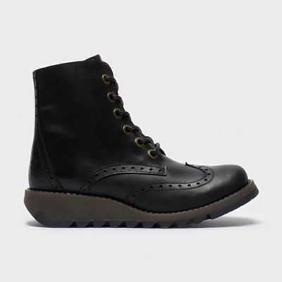 Black Women's Fly London Sarl069fly Wedge | IPTK-45138