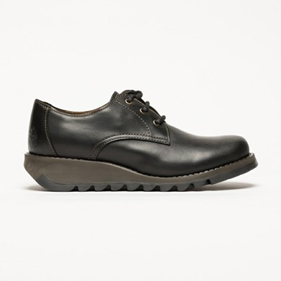 Black Women's Fly London Simb389fly Wedge | IVEL-51479