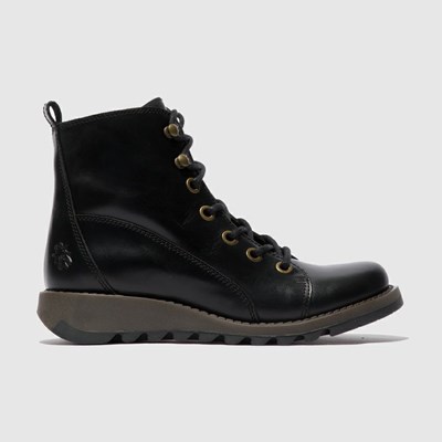 Black Women's Fly London Sore813fly Wedge | MXFQ-68792