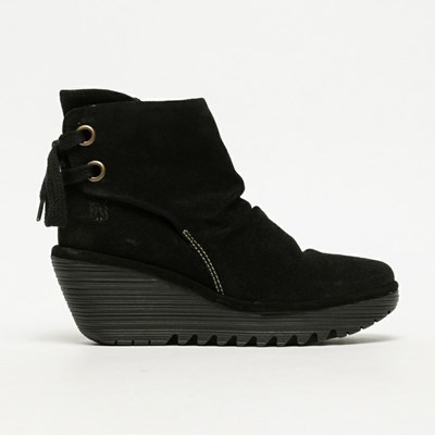 Black Women's Fly London Yama Ankle Boots | APJO-15493