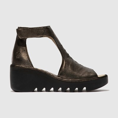Deep Grey Women's Fly London Bezo306fly Wedge | GKIA-67490
