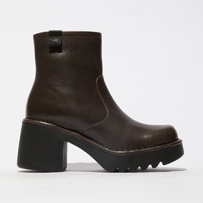 Grey Brown Women's Fly London Moge250fly Ankle Boots | GPWB-27468