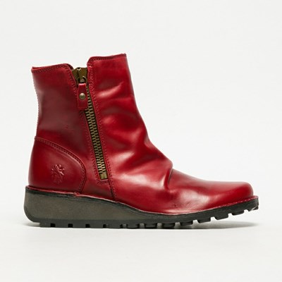 Red Women's Fly London Mon944fly Ankle Boots | HAWY-92563