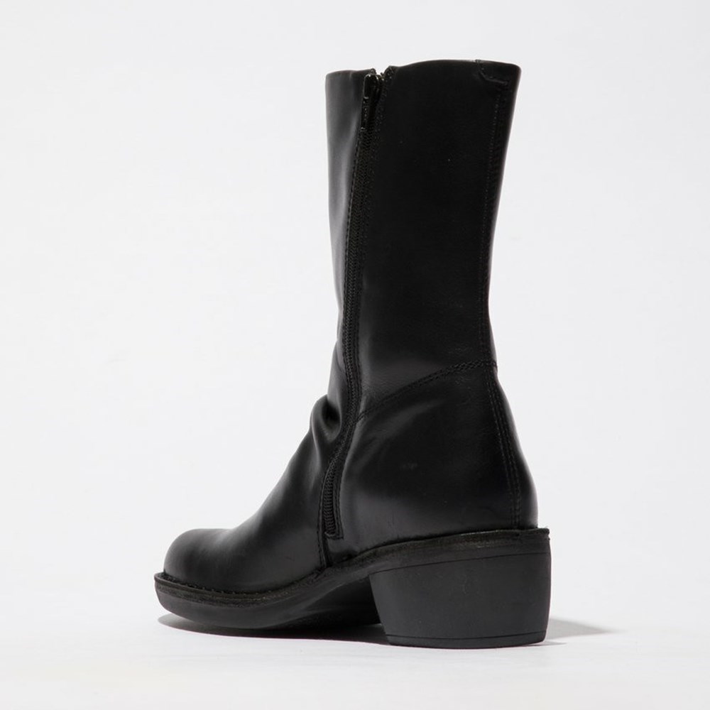 Black / Black Women's Fly London Mecy092fly Ankle Boots | UWLN-38790