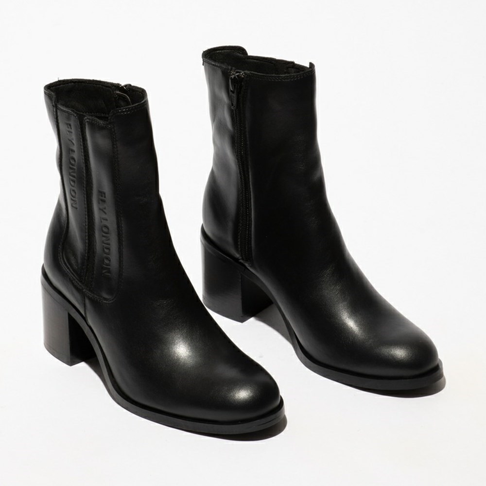 Black Women's Fly London Amel913fly Ankle Boots | ICOZ-57029