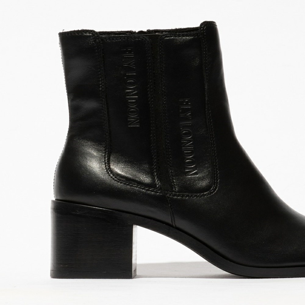 Black Women's Fly London Amel913fly Ankle Boots | ICOZ-57029