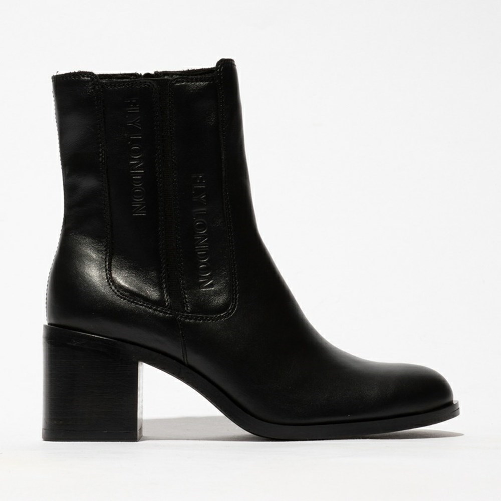 Black Women\'s Fly London Amel913fly Ankle Boots | ICOZ-57029