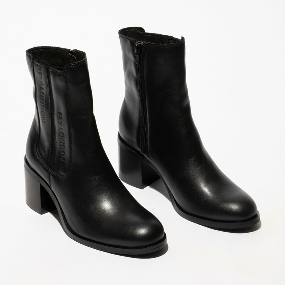 Black Women's Fly London Amel913fly Ankle Boots | NJWR-36942