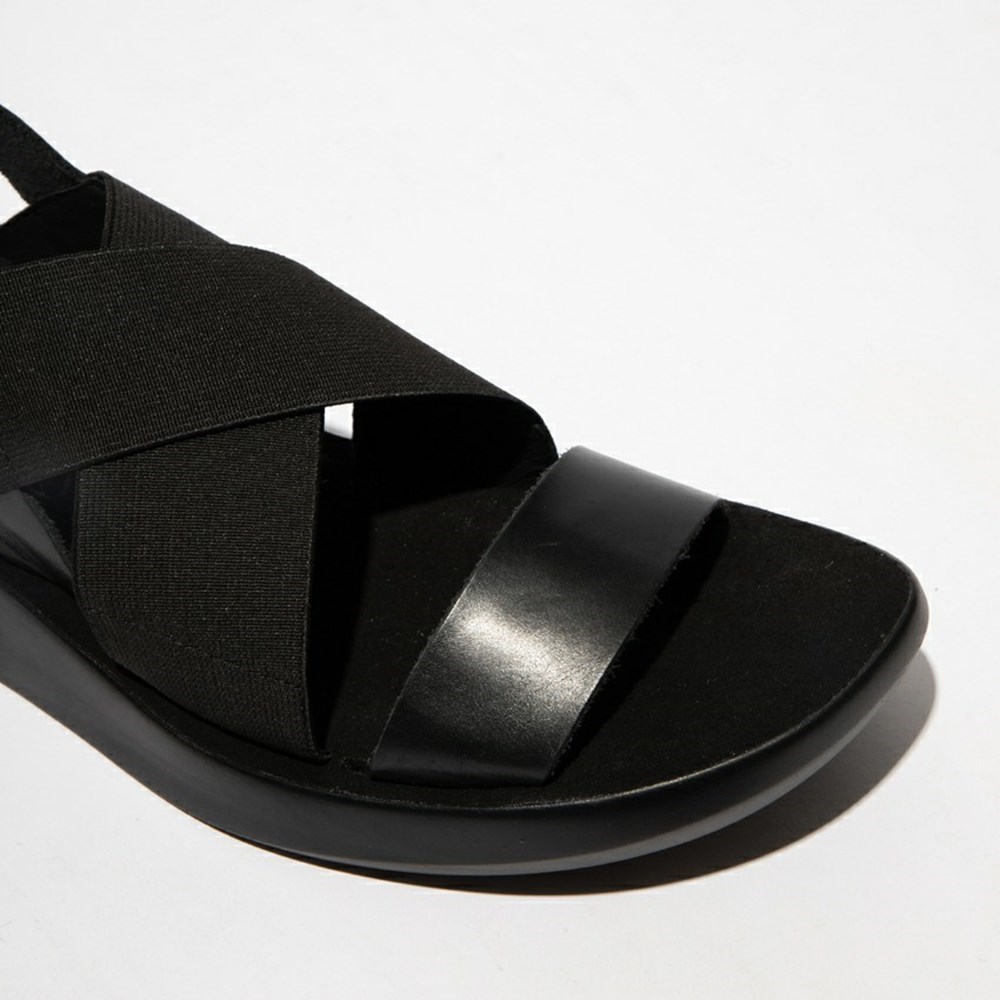 Black Women's Fly London Baji848fly Wedge | JTZE-37215