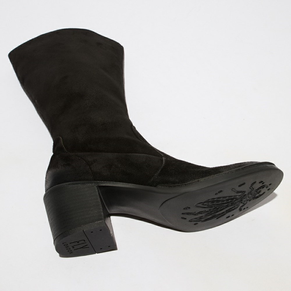 Black Women's Fly London Balo096fly Ankle Boots | UKDE-07238