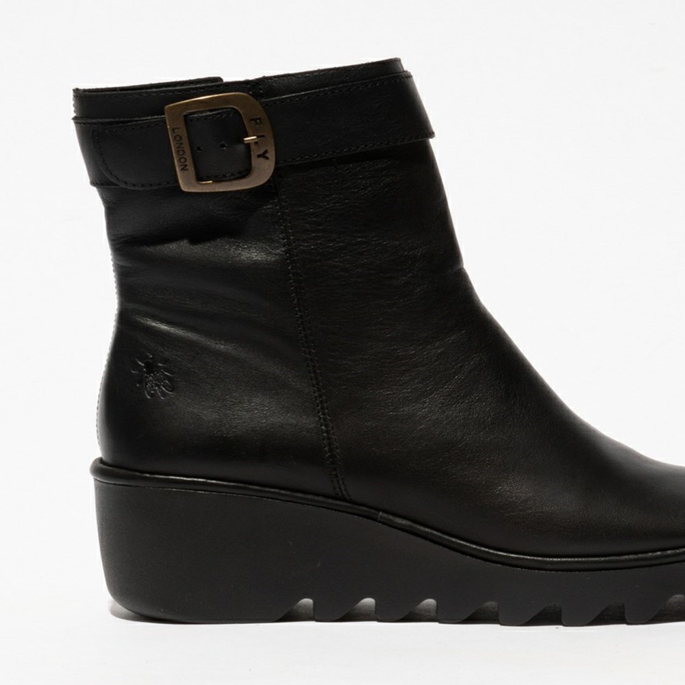 Black Women's Fly London Bepp396fly Wedge | TBVG-32561