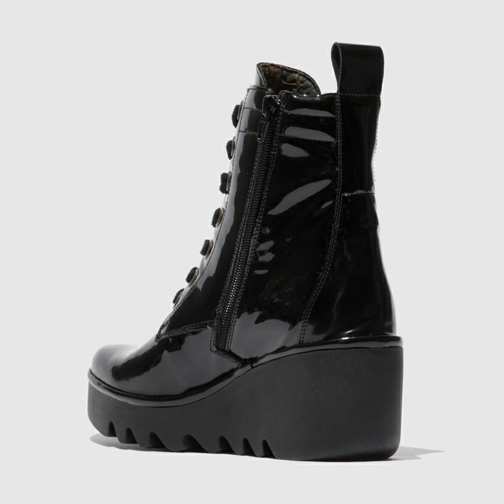Black Women's Fly London Biaz329fly Wedge | MLIC-50297