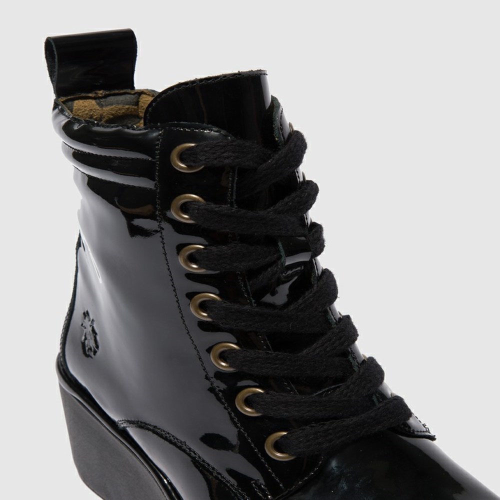 Black Women's Fly London Biaz329fly Wedge | MLIC-50297