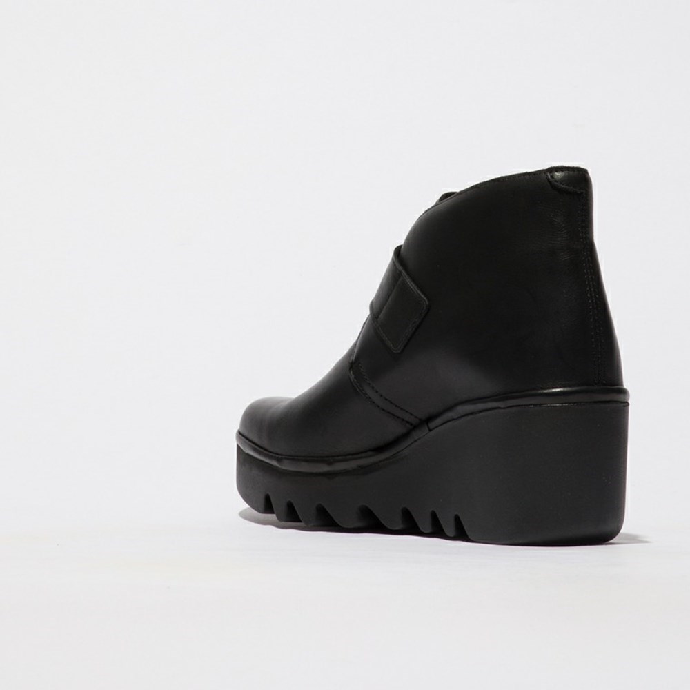 Black Women's Fly London Birt397fly Wedge | KUYG-76325