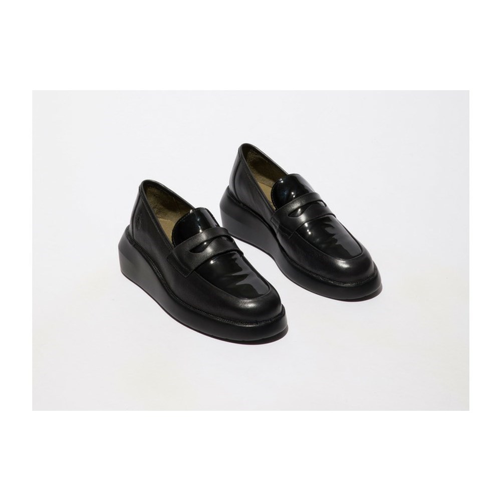 Black Women's Fly London Blar513fly Wedge | SJAO-35029