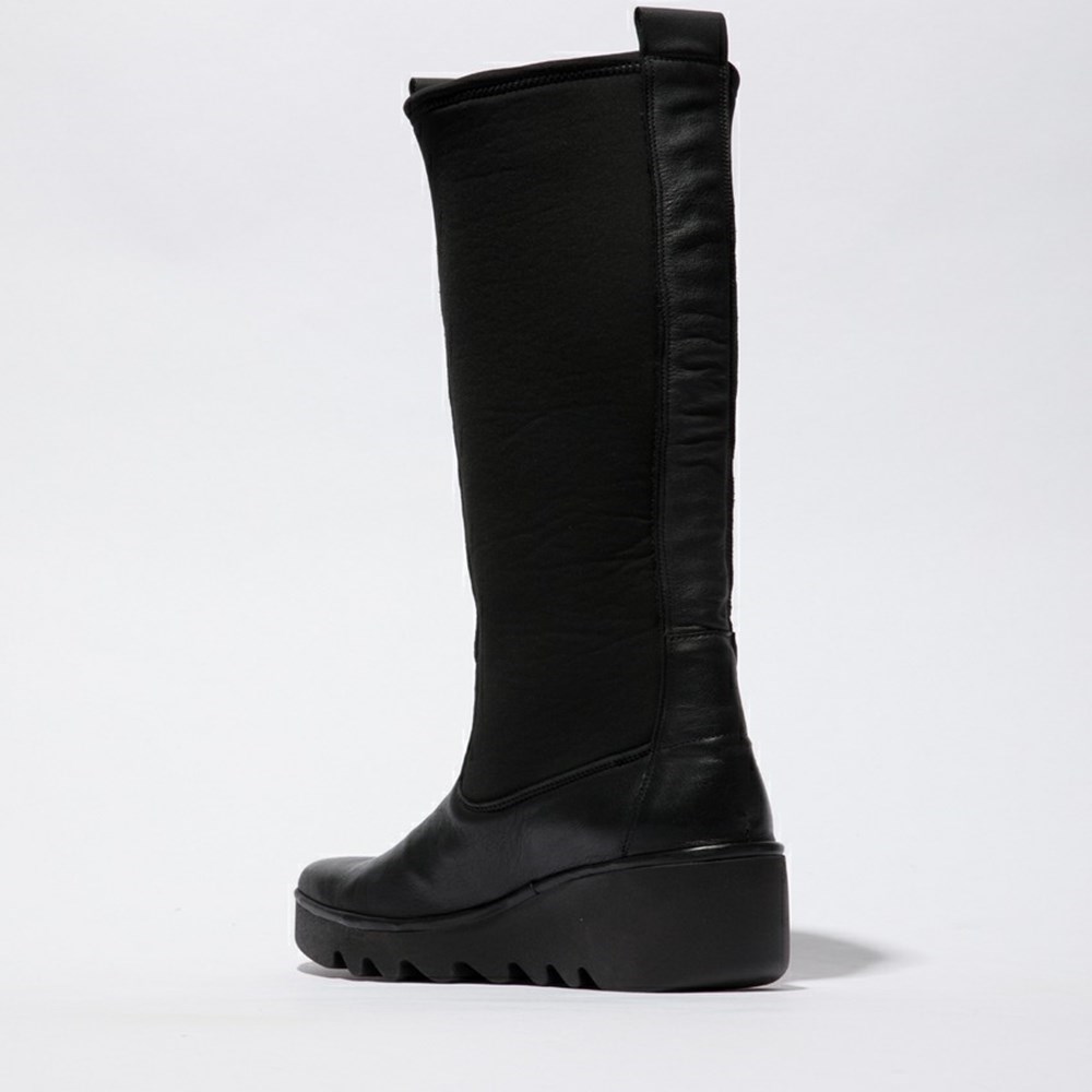 Black Women's Fly London Blye332fly Knee High Boots | OGQI-28370