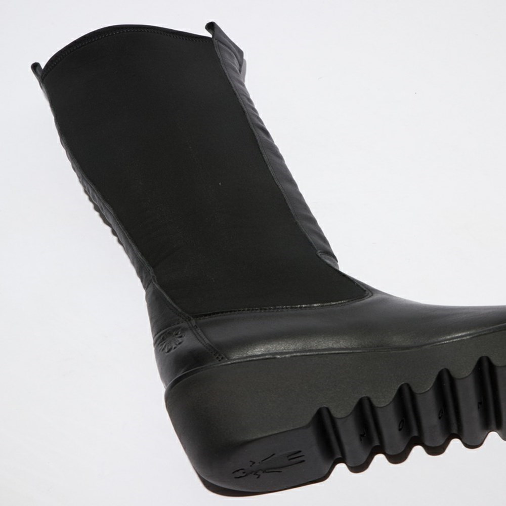 Black Women's Fly London Blye332fly Knee High Boots | OGQI-28370