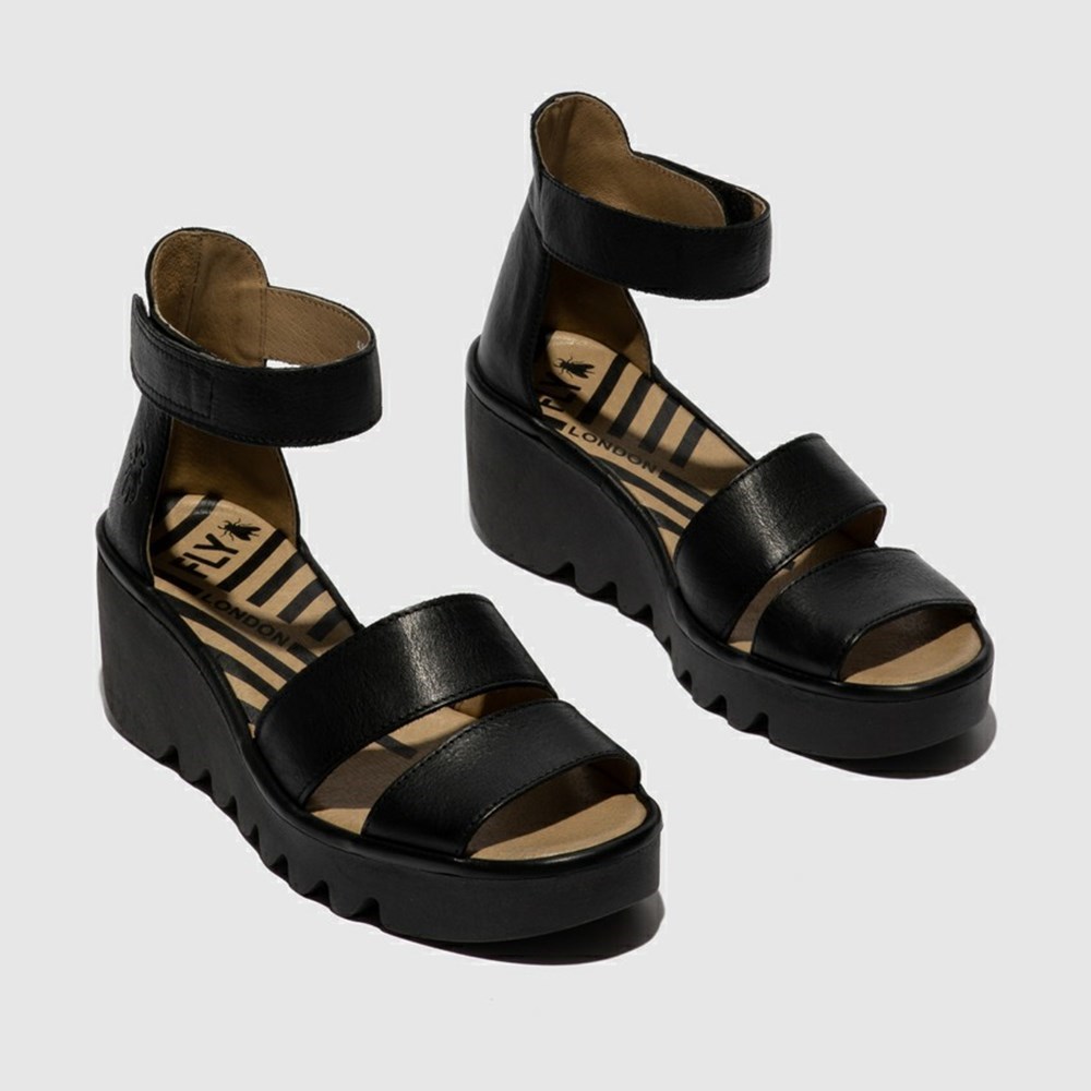 Black Women's Fly London Bono290Fly Wedge | ESPB-29841