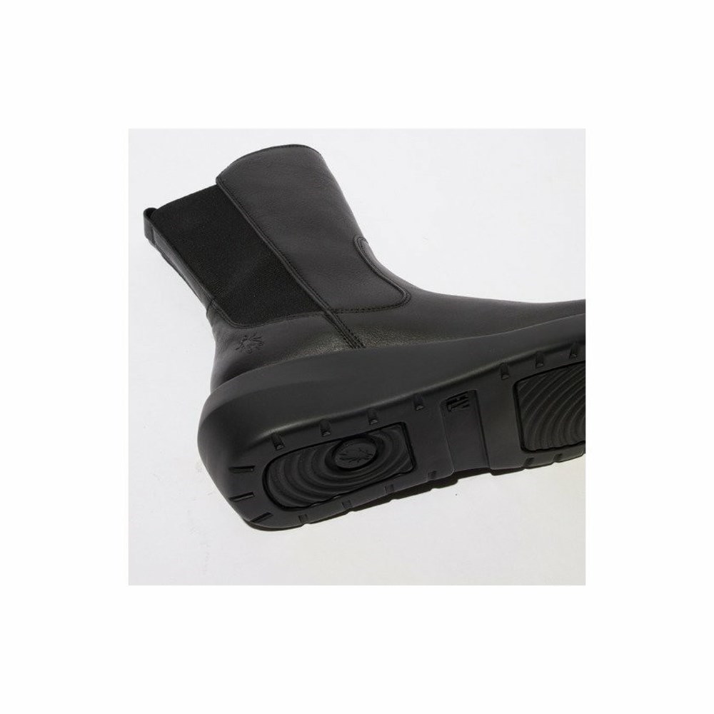 Black Women's Fly London Brin516Fly Mid Calf Boots | RAWB-65941