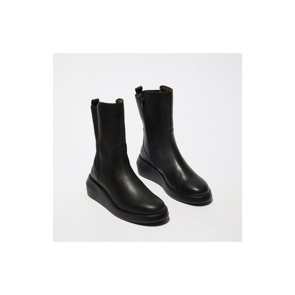 Black Women's Fly London Brin516Fly Wedge | YINM-36721