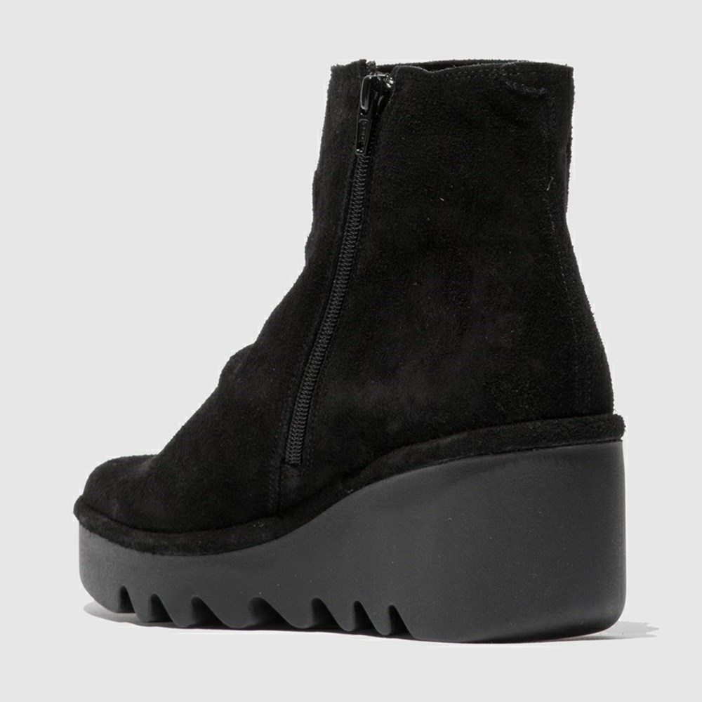 Black Women's Fly London Brom344fly Ankle Boots | TOUB-17596