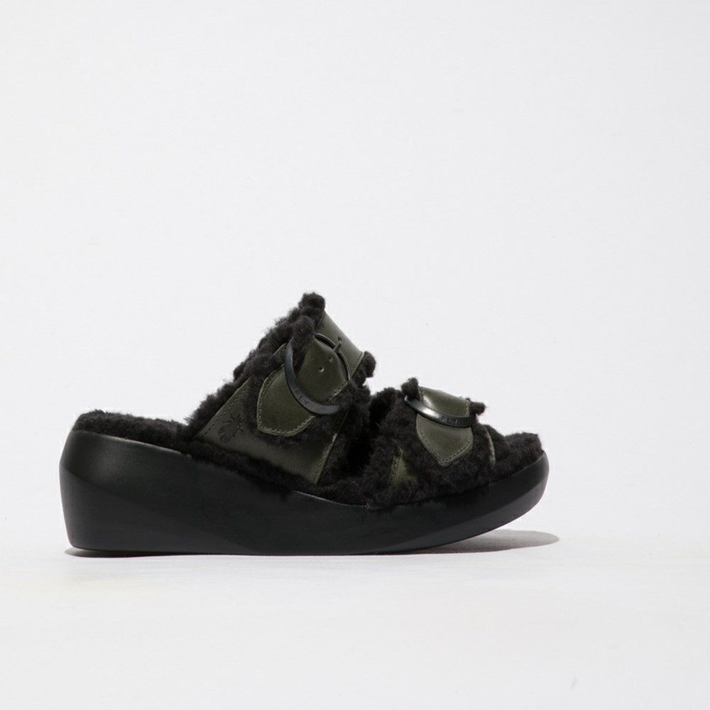 Black Women\'s Fly London Buga902fly Wedge | PFTN-41675