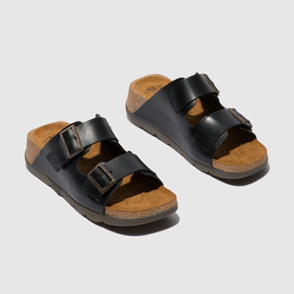 Black Women's Fly London Caja721fly Wedge | DFJC-12987