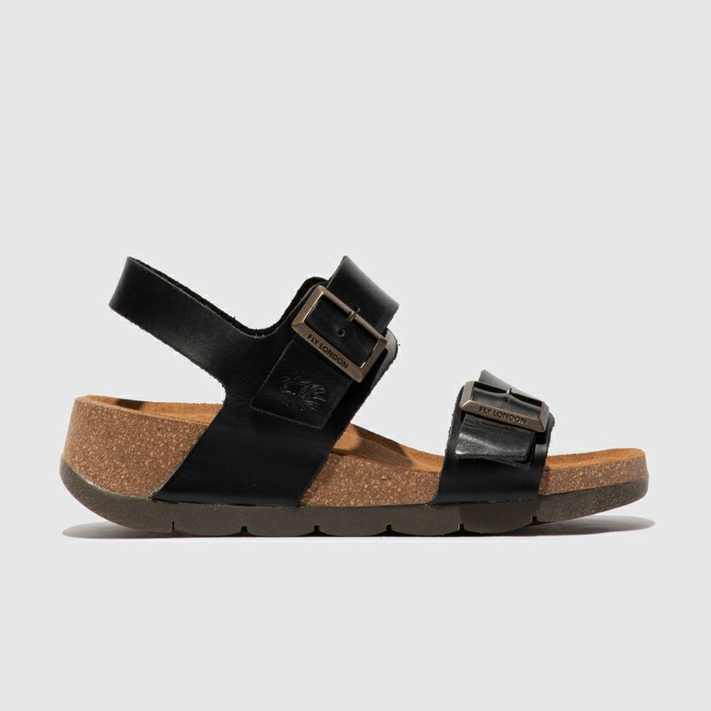 Black Women\'s Fly London Ceke722fly Wedge | TMLP-76043