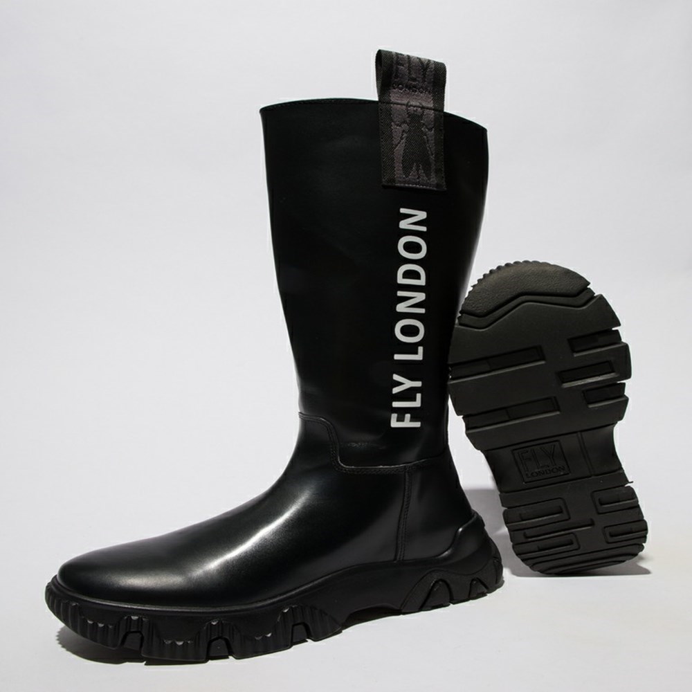 Black Women's Fly London Febe886fly Wedge | GTWR-53647