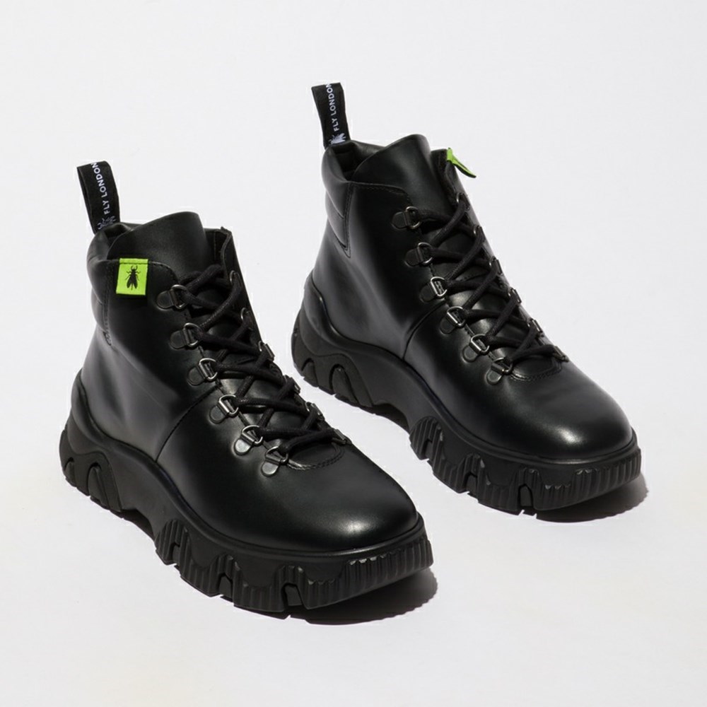 Black Women's Fly London Figa887fly Ankle Boots | YQFB-41637