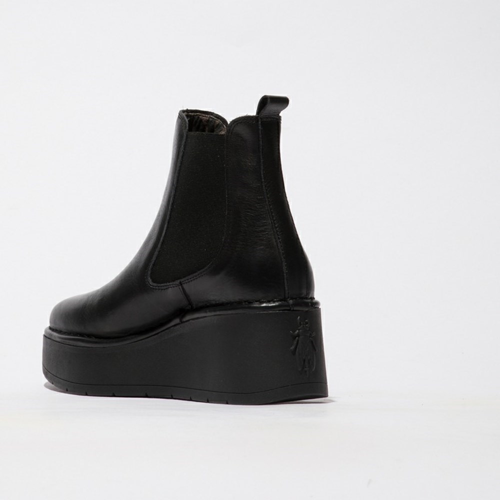 Black Women's Fly London Hama238fly Wedge | SKIT-19534