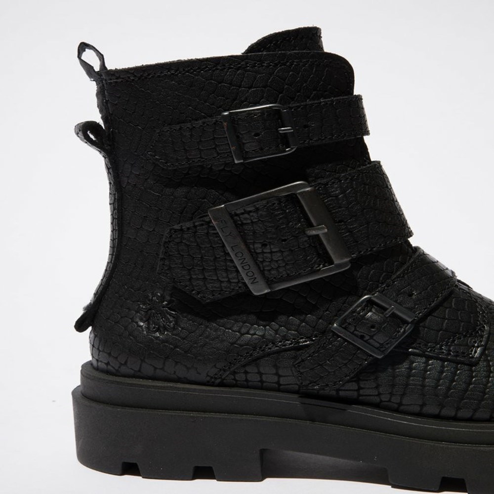Black Women's Fly London Jeda817fly Ankle Boots | IJVL-43596