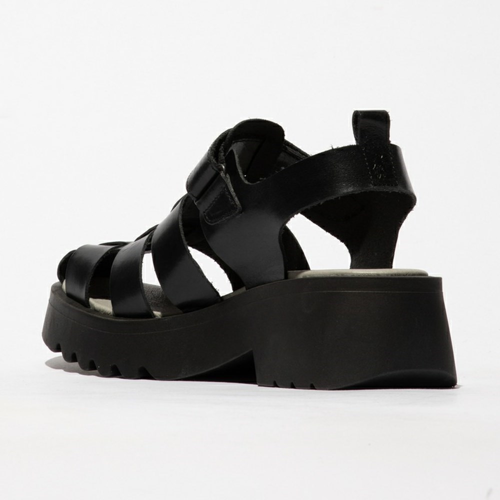 Black Women's Fly London Maie850fly Sandals | USRJ-17940