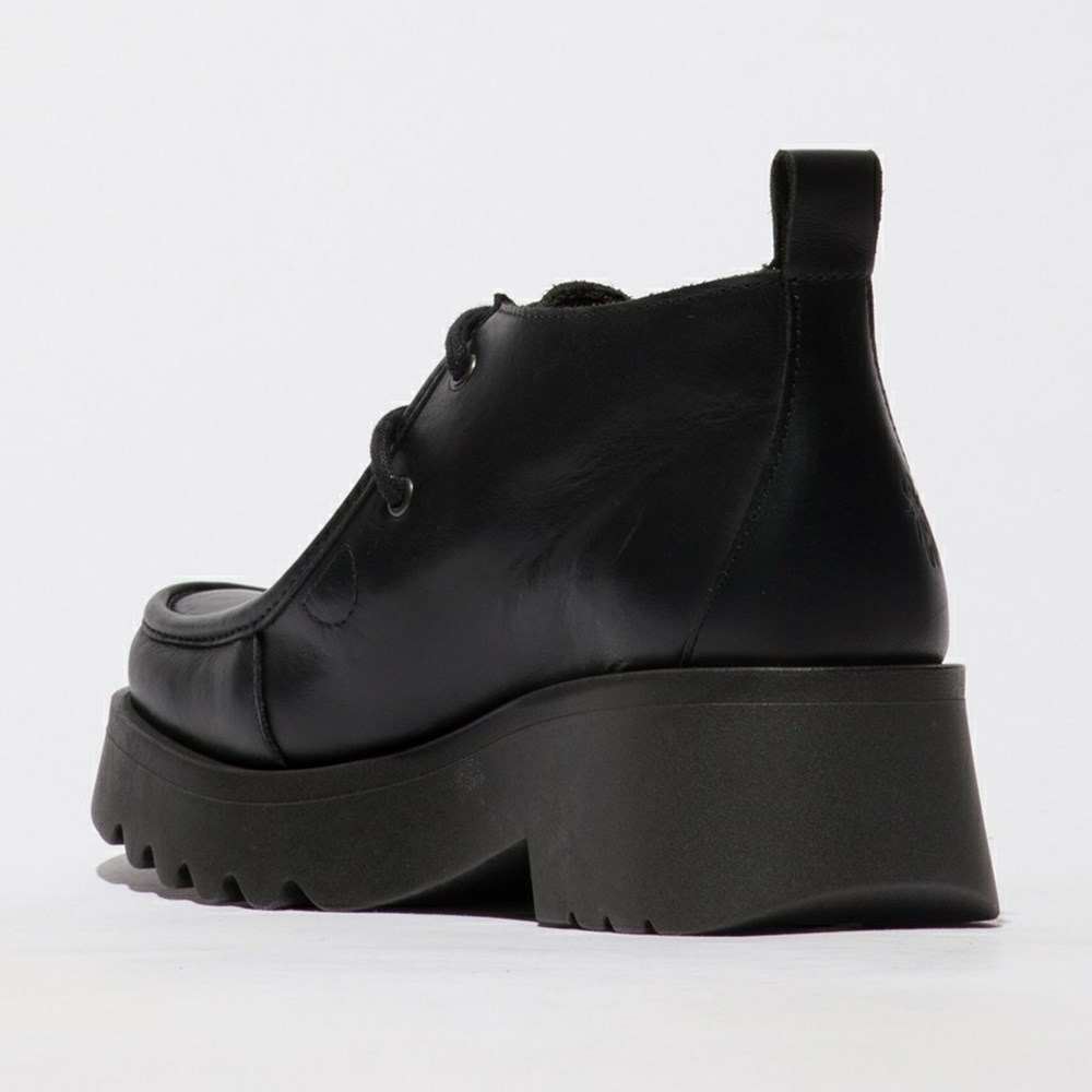 Black Women's Fly London Megg90fly Ankle Boots | QGAF-19406