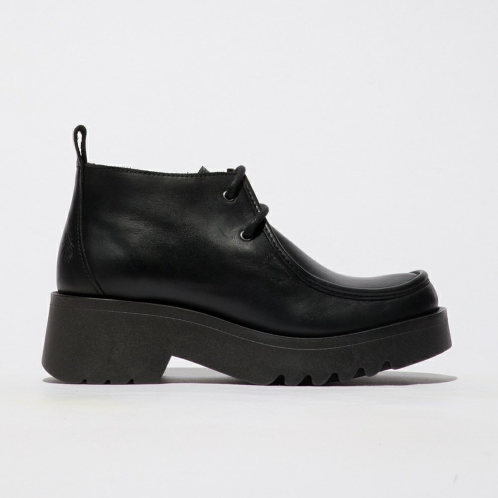 Black Women\'s Fly London Megg90fly Ankle Boots | QGAF-19406