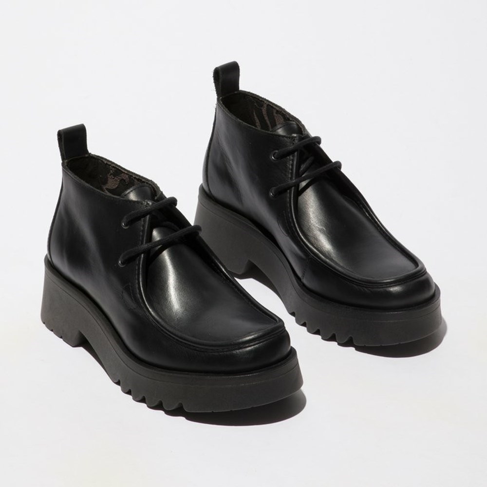 Black Women's Fly London Megg90fly Ankle Boots | QNFP-73452