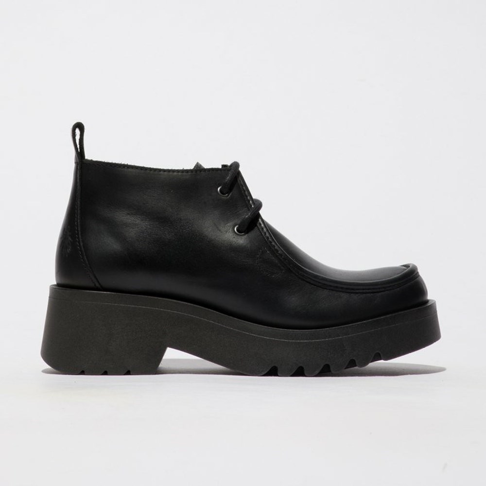 Black Women\'s Fly London Megg90fly Ankle Boots | QNFP-73452