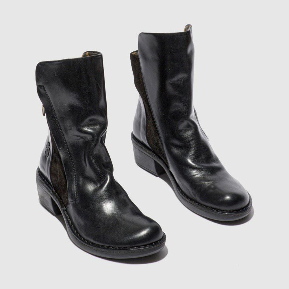 Black Women's Fly London Mely074fly Ankle Boots | DPIM-64238