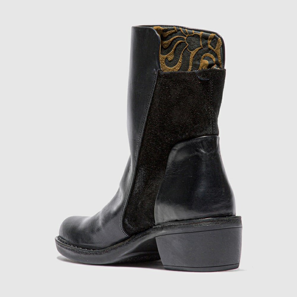 Black Women's Fly London Mely074fly Ankle Boots | FEIV-84625