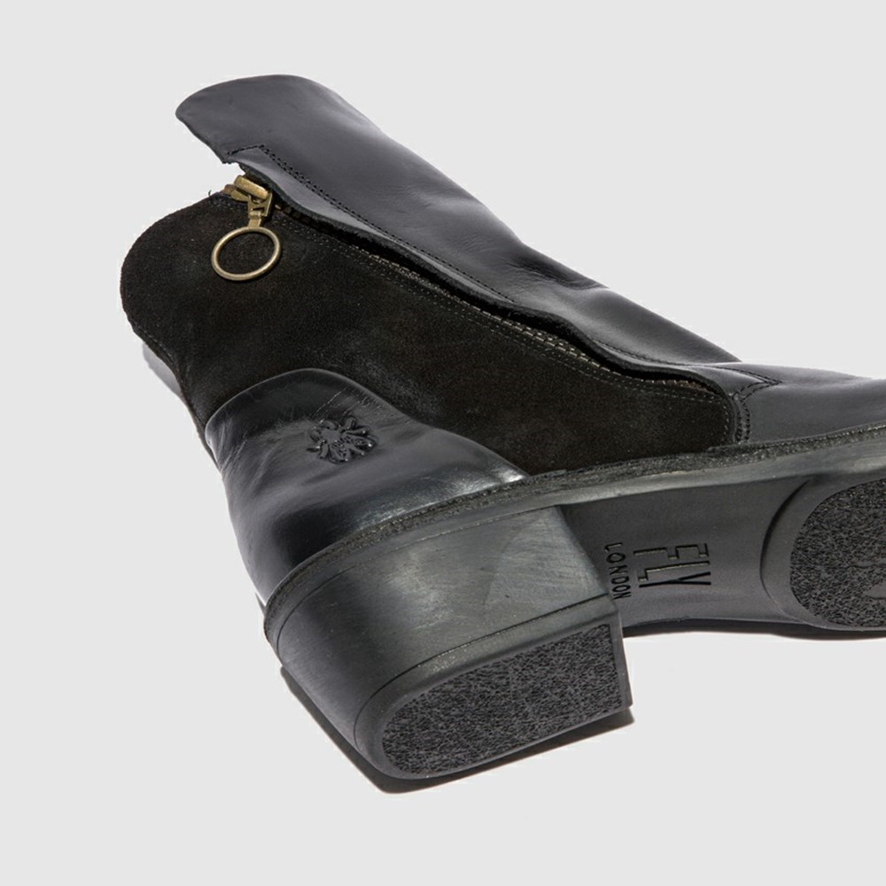 Black Women's Fly London Mely074fly Ankle Boots | FEIV-84625