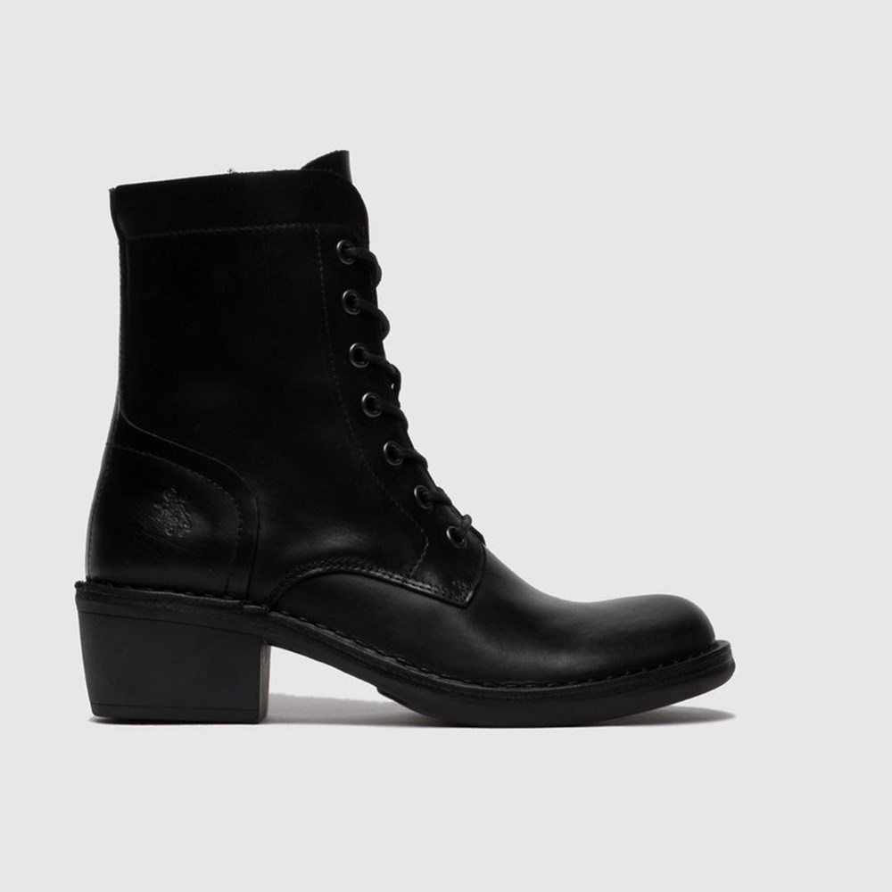Black Women\'s Fly London Milu044fly Ankle Boots | BMGA-49638