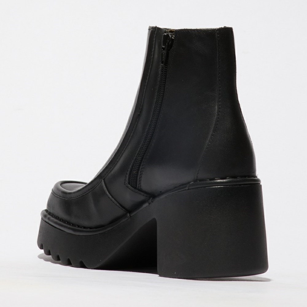 Black Women's Fly London Mite249fly Ankle Boots | IYXT-24671