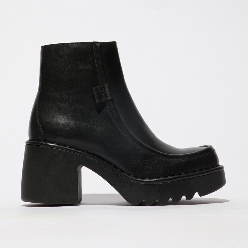 Black Women\'s Fly London Mite249fly Ankle Boots | IYXT-24671