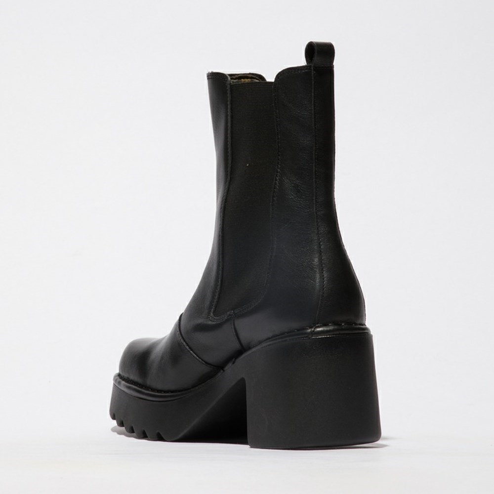 Black Women's Fly London Moya25fly Ankle Boots | NFVL-24856