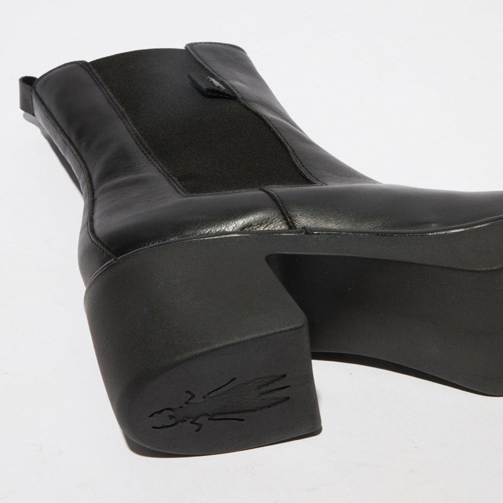 Black Women's Fly London Moya25fly Ankle Boots | UYLF-91830