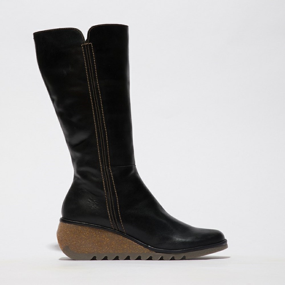 Black Women\'s Fly London Nary328fly Knee High Boots | PQVY-50784